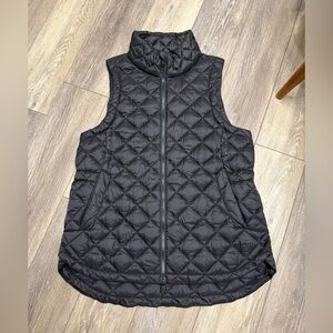 New Condition  Athleta  High Low puff Vest with Adjustable Waist & Zipper front